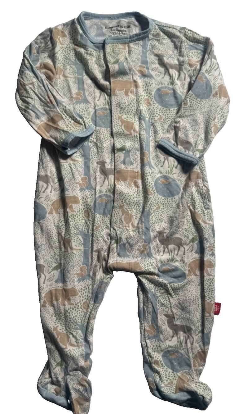 Magnetic Me Baby 3-6M Modal Magnetic Footie Sleeper Woodland Animals